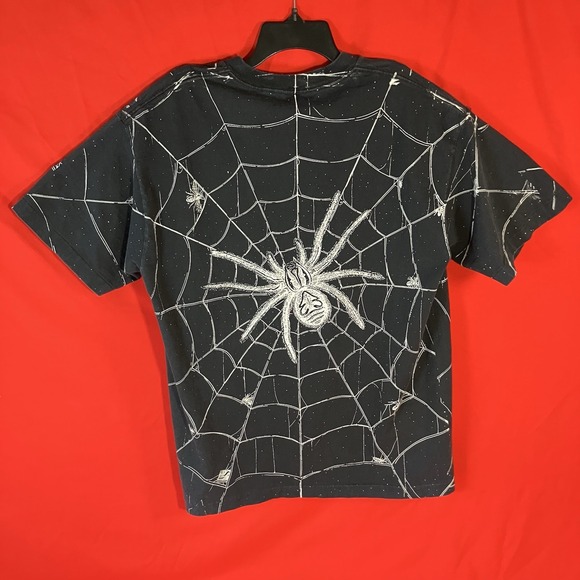 Vtg 1995 Spider With Spiderweb Graphic T-Shirt / Men XL Halloween All Over Print - Picture 3 of 12